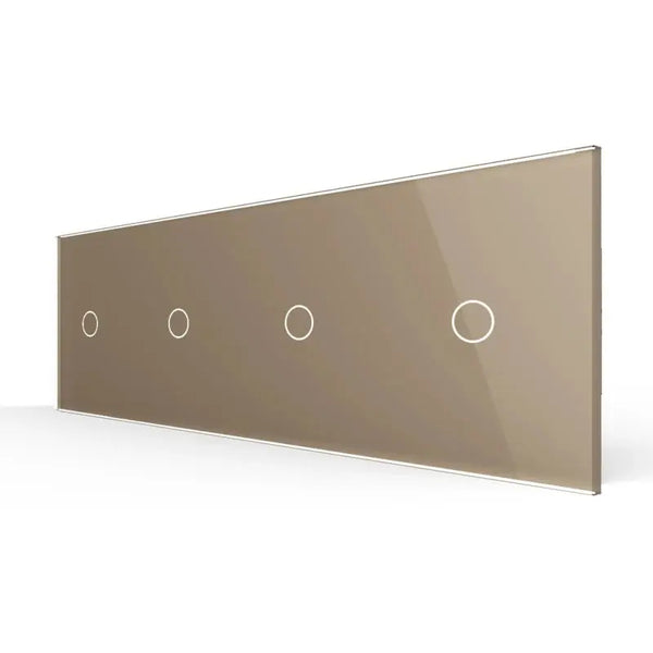 Livolo | Goud | 1+1+1+1 | Aan/Uit | 12 of 24V DC | Schakelaar Livolo Nederland B.V.