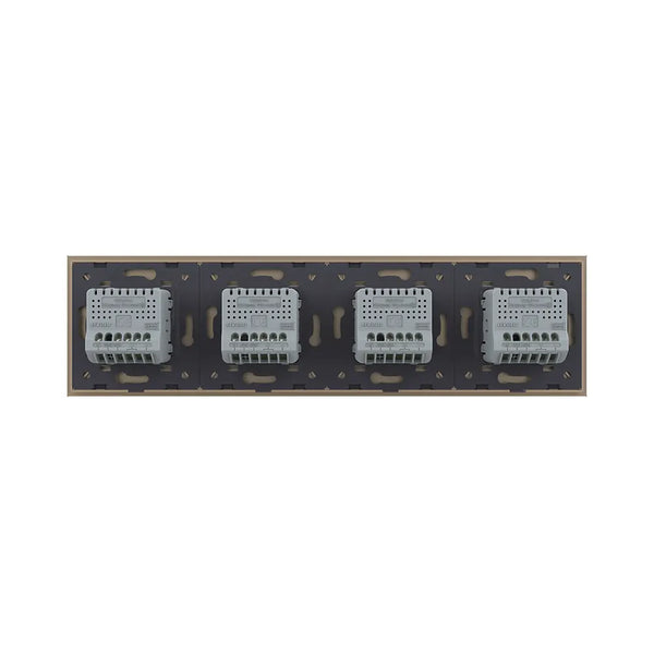 Livolo | Goud | 1+1+1+1 | Aan/Uit | 12 of 24V DC | Schakelaar Livolo Nederland B.V.