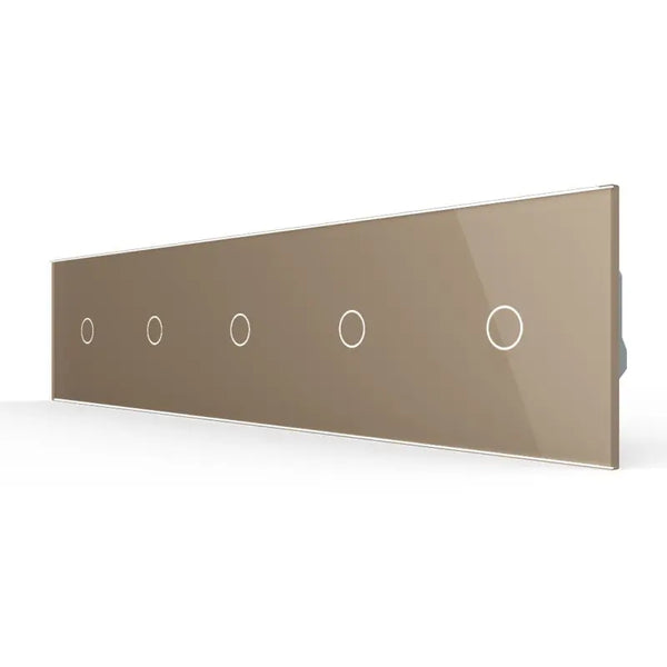 Livolo | Goud | 1+1+1+1+1 | Aan/Uit | 12 of 24V DC | Schakelaar Livolo Nederland B.V.