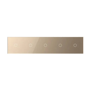 Livolo | Goud | 1+1+1+1+1 | Puls | 12 of 24V DC | Schakelaar Livolo Nederland B.V.