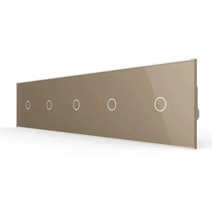 Livolo | Goud | 1+1+1+1+1 | Puls | 12 of 24V DC | Schakelaar Livolo Nederland B.V.