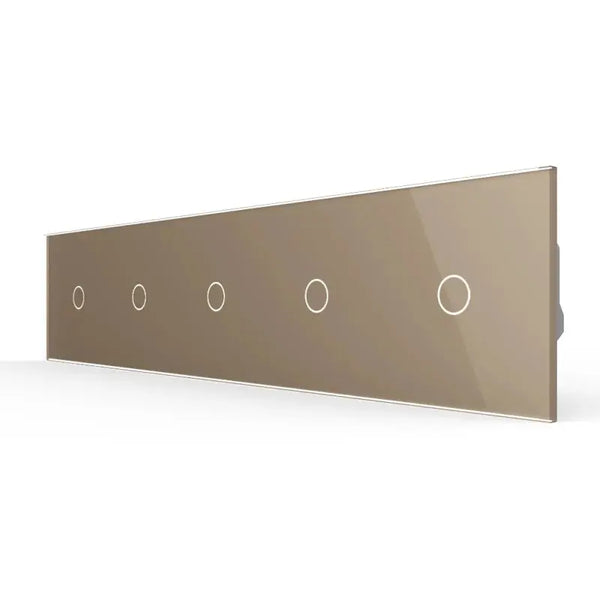 Livolo | Goud | 1+1+1+1+1 | Puls | 12 of 24V DC | Schakelaar Livolo Nederland B.V.