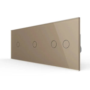 Livolo | Goud | 1+1+2 | Puls | 12 of 24V DC | Schakelaar Livolo Nederland B.V.