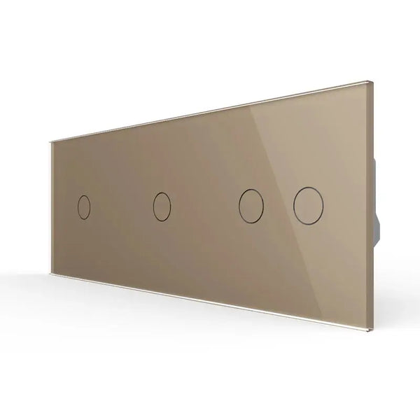 Livolo | Goud | 1+1+2 | Puls | 12 of 24V DC | Schakelaar Livolo Nederland B.V.
