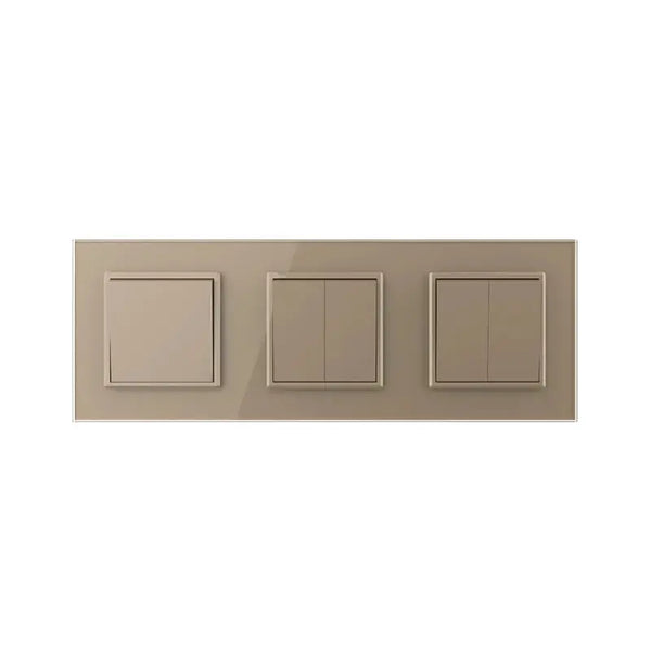 Livolo | Goud | 1+2+2 | Aan/Uit | Wipschakelaar Livolo Nederland B.V.