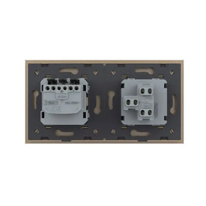 Livolo | Goud | 1+SR | Puls | Wipschakelaar met wandcontactdoos Livolo Nederland B.V.