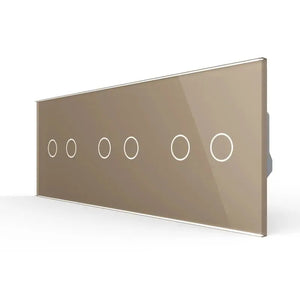 Livolo | Goud | 2+2+2 | Puls | 12 of 24V DC | Schakelaar Livolo Nederland B.V.