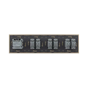 Livolo | Goud | 2+2+2+SR | Aan/Uit | Wipschakelaar met wandcontactdoos Livolo Nederland B.V.