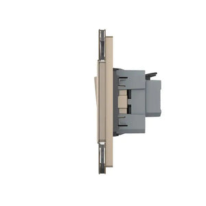 Livolo | Goud | 2+SR | Puls | Wipschakelaar met wandcontactdoos Livolo Nederland B.V.