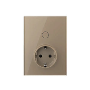 Livolo | Or | Marche/Arrêt | Interrupteur intelligent avec prise murale | 1 boîte d'encastrement | Smart Home Livolo Nederland B.V.