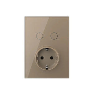 Livolo | Goud | Aan/Uit | Wissel serieschakelaar met wandcontactdoos | 1 inbouwdoos | Smart Home Livolo Nederland B.V.