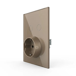 Livolo | Goud | Aan/Uit | Wissel serieschakelaar met wandcontactdoos | 1 inbouwdoos | Smart Home Livolo Nederland B.V.