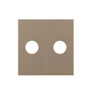 Gouden dubbele kabeldoorvoer voor nette geleiding van meerdere multimedia kabels door de wand