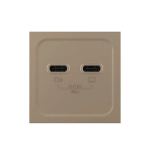 Livolo | Goud | SR | Module | Dubbele USB-C oplader 65W Livolo Nederland B.V.
