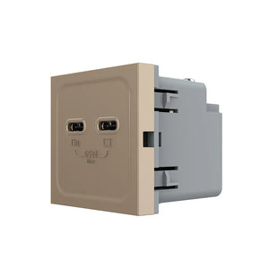 Livolo | Goud | SR | Module | Dubbele USB-C oplader 65W Livolo Nederland B.V.