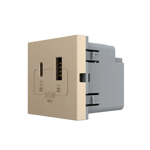 Livolo | Goud | SR | Module | USB + USB-C oplader Livolo Nederland B.V.