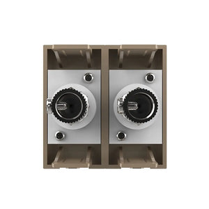 Gouden Livolo TV wandcontactdoos male female voor een nette geïntegreerde coaxverbinding