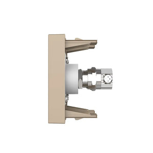 Gouden antenne wandmodule met twee male coax connectoren voor vaste TV-bekabeling