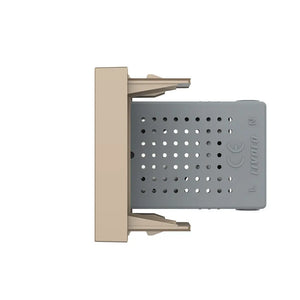 Gouden USB wandlader met blindmodule voor een nette laadoplossing naast bed of werkplek