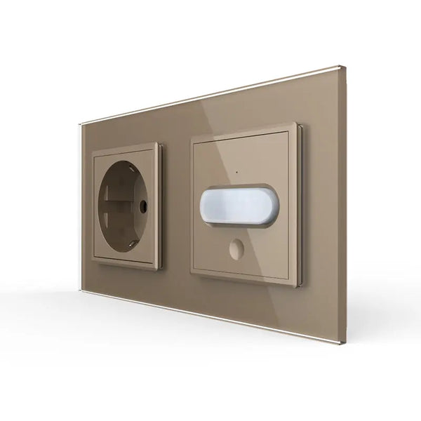 Livolo | Goud | SR+SR | Aan/Uit | Wandcontactdoos | Bewegingsmelder Livolo Nederland B.V.