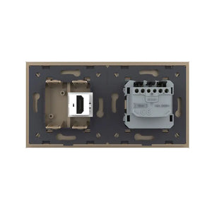 Livolo | Or | SR+SR | Prise murale | Connexion HDMI | Plaque aveugle Livolo Nederland B.V.