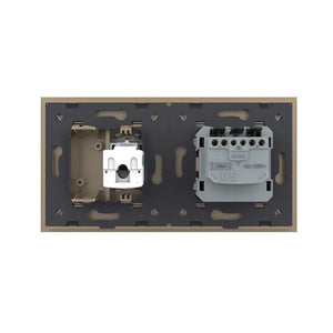 Livolo | Goud | SR+SR | Wandcontactdoos | Netwerk | Blindplaat Livolo Nederland B.V.