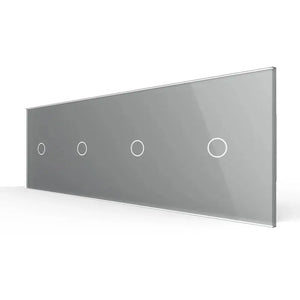 Livolo | Grijs | 1+1+1+1 | Puls | 12 of 24V DC | Schakelaar Livolo Nederland B.V.