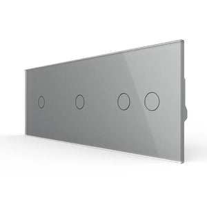 Livolo | Grijs | 1+1+2 | Aan/Uit | 12 of 24V DC | Schakelaar Livolo Nederland B.V.