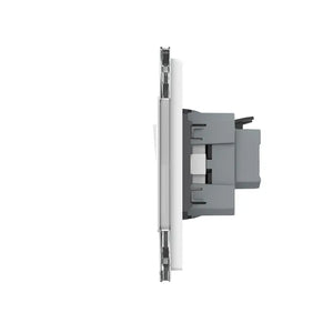 Livolo | Grijs | 1+1+SR | Aan/Uit | Wipschakelaar met wandcontactdoos Livolo Nederland B.V.
