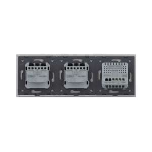 Livolo | Grijs | 1+SR+SR | Aan/Uit | Wisselschakelaar met dubbele wandcontactdoos Livolo Nederland B.V.