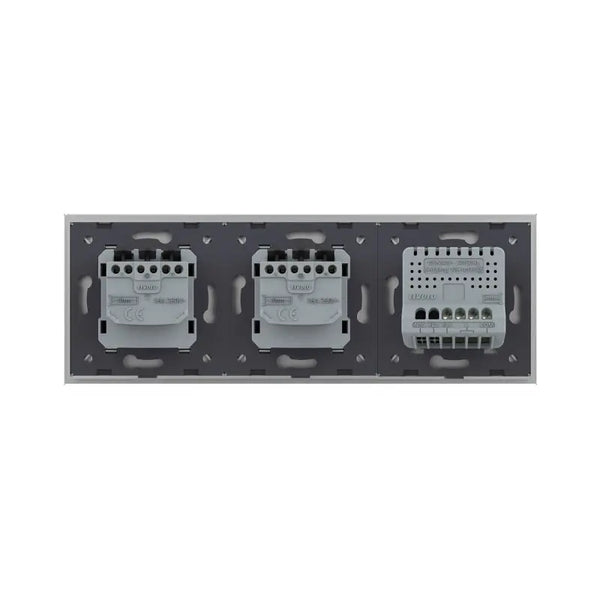 Livolo | Grijs | 1+SR+SR | Aan/Uit | Wisselschakelaar met dubbele wandcontactdoos Livolo Nederland B.V.