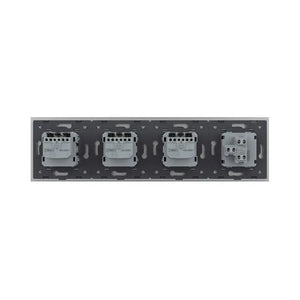 Livolo | Grijs | 1+SR+SR+SR | Aan/Uit | Wipschakelaar met drie wandcontactdozen Livolo Nederland B.V.