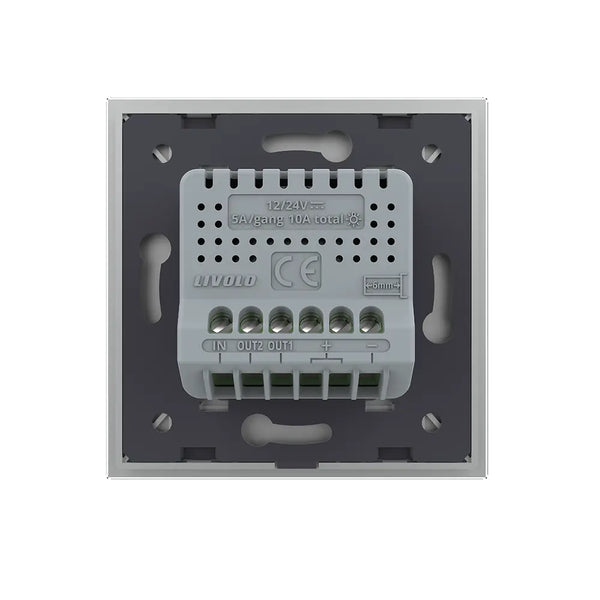 Livolo | Grijs | 2 | Puls | 12 of 24V DC | Schakelaar Livolo Nederland B.V.