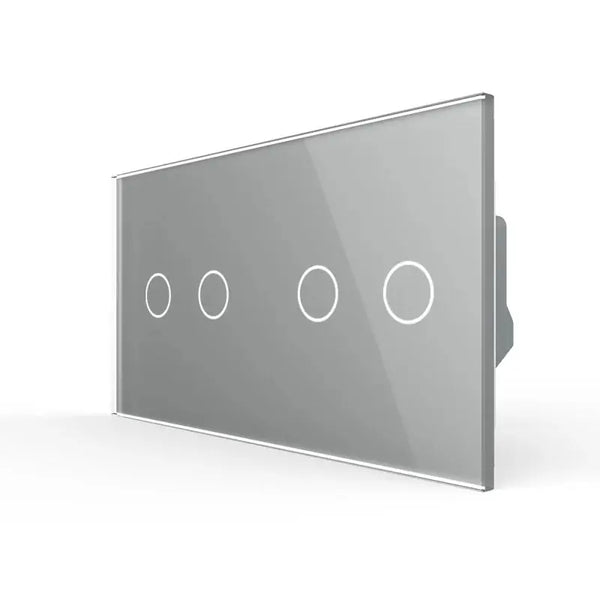 Livolo | Grijs | 2+2 | Puls | 12 of 24V DC | Schakelaar Livolo Nederland B.V.