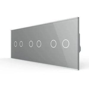 Livolo | Grijs | 2+2+2 | Puls | 12 of 24V DC | Schakelaar Livolo Nederland B.V.