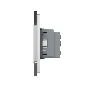 Livolo | Grijs | 2+SR | Rolluik schakelaar met wandcontactdoos Livolo Nederland B.V.