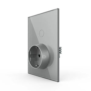 Livolo | Grijs | Aan/Uit | Schakelaar met wandcontactdoos | 1 inbouwdoos Livolo Nederland B.V.