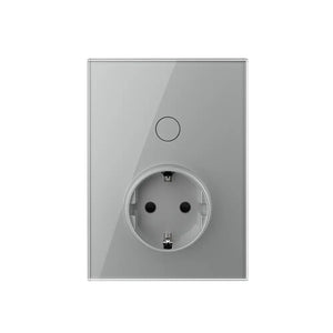 Livolo | Grijs | Aan/Uit | Wisselschakelaar met wandcontactdoos | 1 inbouwdoos | Smart Home Livolo Nederland B.V.