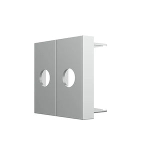 Grijze dubbele wand kabeldoorvoer voor HDMI, netwerk, audio en andere aansluitkabels