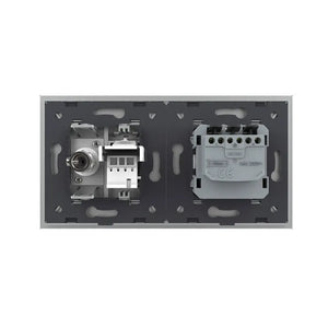 Livolo | Grijs | SR+SR | Wandcontactdoos | Telefoon | TV Livolo Nederland B.V.
