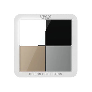 Livolo | Sample kaart | Glazen afdekraam | Bekijk 4 kleuren thuis Livolo Nederland B.V.