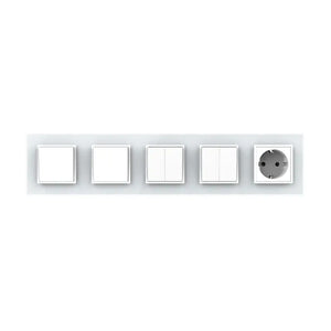 Livolo | Wit | 1+1+2+2+SR | Aan/Uit | Wipschakelaar met wandcontactdoos Livolo Nederland B.V.