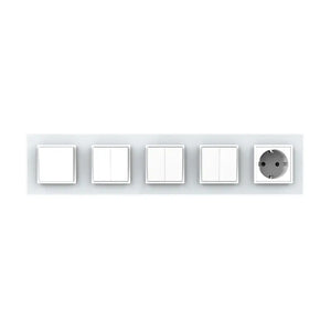 Livolo | Wit | 1+2+2+2+SR | Aan/Uit | Wipschakelaar met wandcontactdoos Livolo Nederland B.V.