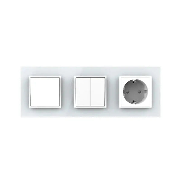Livolo | Wit | 1+2+SR | Aan/Uit | Wipschakelaar met wandcontactdoos Livolo Nederland B.V.