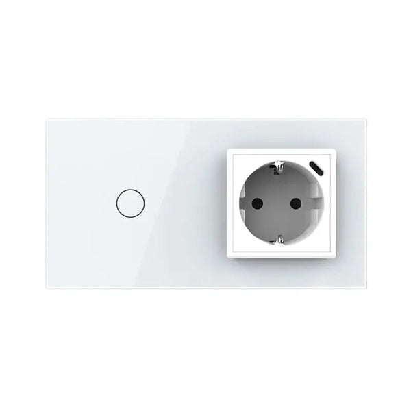 Livolo | Wit | 1+SR | Aan/Uit | Schakelaar met wandcontactdoos + USB-C Oplader Livolo Nederland B.V.