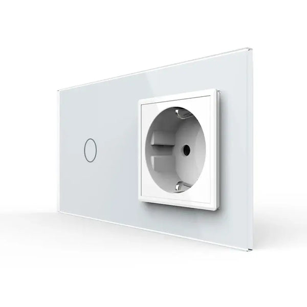 Livolo | Wit | 1+SR | Aan/Uit | Wisselschakelaar met wandcontactdoos Livolo Nederland B.V.