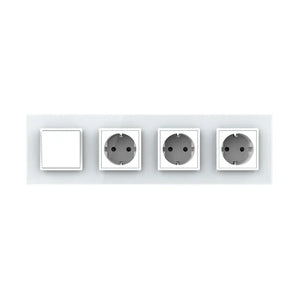 Livolo | Wit | 1+SR+SR+SR | Aan/Uit | Wipschakelaar met drie wandcontactdozen Livolo Nederland B.V.