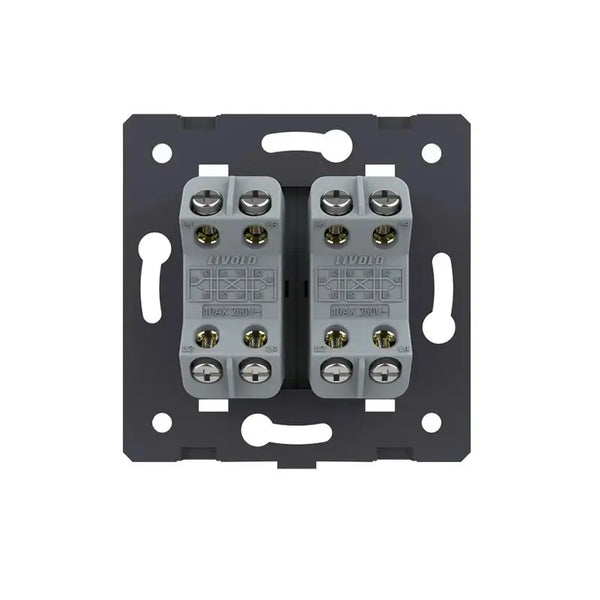 Livolo | Blanc | 2 | Module | Marche/Arrêt | Croix | Interrupteur à bascule Livolo Nederland B.V.