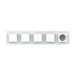 Livolo | Wit | 2+2+2+2+SR | Aan/Uit | Wipschakelaar met wandcontactdoos Livolo Nederland B.V.