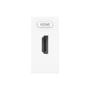 Witte HDMI aansluiting als inbouwmodule voor een nette multimedia verbinding in de wand